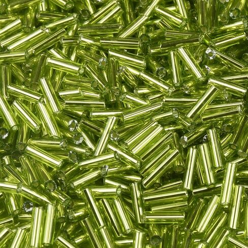 Glass Bugle Beads with Box Packaged 1500Pcs /60g Mini Long Tube Seed Beads 2×6mm Small Craft Loose Spacer Beads for Earring Bracelets Necklace Waist Beads Jewelry Making in Saudi Arabia