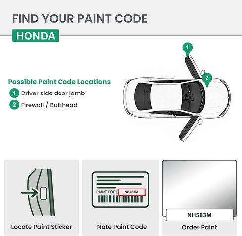 ERA Paints - NH583M - Vogue Silver Metallic for HONDA Exact OEM Color Match Automotive Touch Up Paint for Cars - Scratch & Chip Repair for Metal & Plastic - Basic Kit - Made in USA in Kuwait