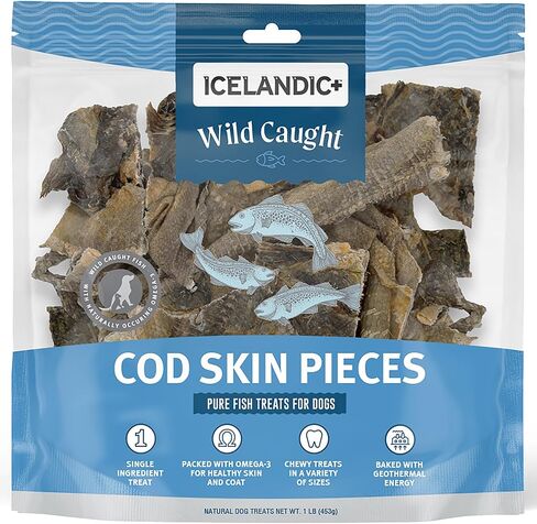 Icelandic+ Cod Skin Mixed Pieces Dog Treat 16-oz Bag in Saudi Arabia
