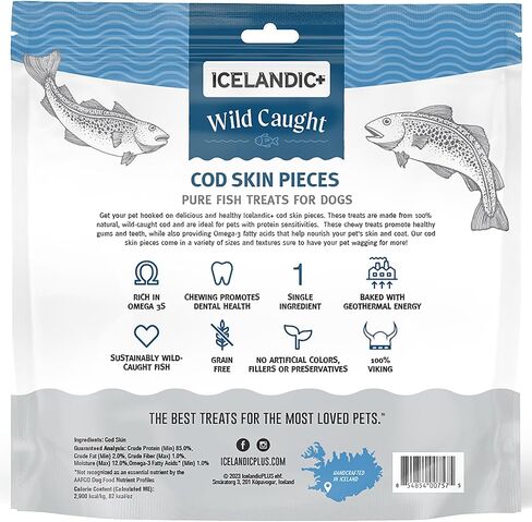 Icelandic+ Cod Skin Mixed Pieces Dog Treat 16-oz Bag in Saudi Arabia