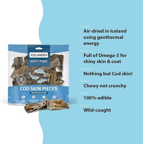 Icelandic+ Cod Skin Mixed Pieces Dog Treat 16-oz Bag in Saudi Arabia
