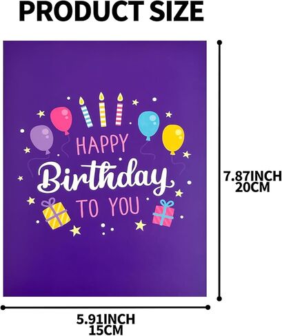 بطاقات المعايدة، بطاقة عيد ميلاد سعيد منبثقة، بطاقات عيد ميلاد جميلة ثلاثية الأبعاد مع مظاريف، بطاقات احتفالية فريدة قابلة للطي مصنوعة يدويًا للعائلة والأصدقاء، تقدم البطاقات in Kuwait