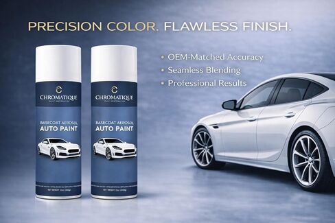 Chromatique Basecoat & Clearcoat Aerosol KIT – 12 oz Automotive Touch Up Paint – OEM Color Match – Compatible with 2016 BMW i3 Solar Orange (B91, B78) in Kuwait