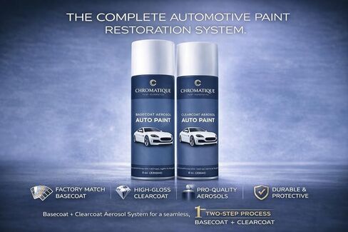 Chromatique Basecoat & Clearcoat Aerosol KIT – 12 oz Automotive Touch Up Paint – OEM Color Match – Compatible with 2016 BMW i3 Solar Orange (B91, B78) in Kuwait