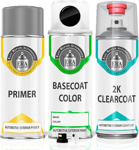 ERA Paints - E9/EB/F1 - Ebony Black for HYUNDAI Exact OEM Color Match Automotive Touch Up Paint for Cars - Scratch & Chip Repair for Metal & Plastic - Essential Kit - Made in USA in Kuwait