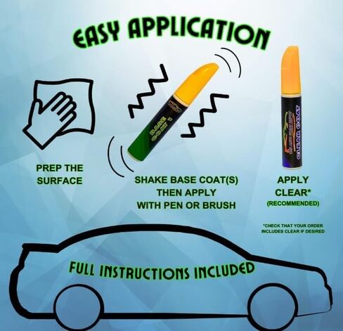 AUTO PAINT DEPOT OEM Factory-Matched Single Stage Touch Up Pen Brush ONLY - Compatible With 1968 Volkswagen (L60B) Peru Green - MADE IN THE USA in Saudi Arabia