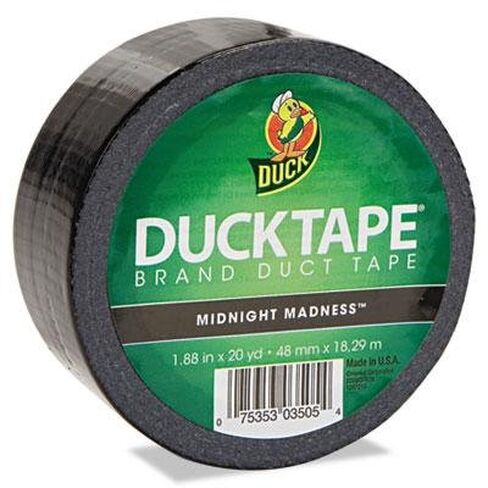 شريط لاصق ملون 1265013 من Duck Brand، لفة واحدة، أسود (عبوة من 6 قطع) in Kuwait