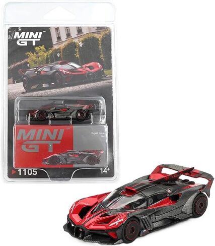 نموذج سيارة Diecast متوافق مع Mini GT 1:64 Bugatti Bolide W16.4 إصدار محدود أحمر MGT01105 in Kuwait