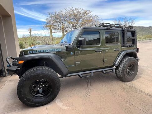 Compatible with 2007-2008-2009-2010-2011-2012-2013-2014-2015-2016-2017-2018 Wangler JK Roof Rack Hard top Cargo Carrier Textured Black Steel with Lights and Ladder in Saudi Arabia