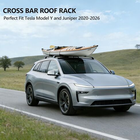 Roof Rack Crossbars for Tesla Model Y Juniper 2020-2026 Aluminum Luggage Cargo Carrier Fits Bikes Canoe Kayaks Ski Rooftop Exterior Accessories in Saudi Arabia