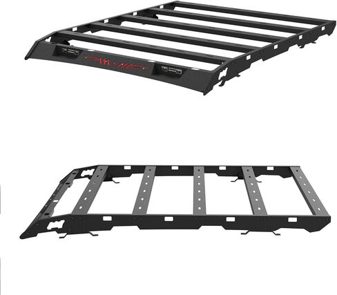 Top Roof Rack Cross Bars Cargo Carrier Compatible with 2014-2021 Toyota Tundra Pickup Truck (4 Doors Only), Heavy Duty Top Roof Basket Rack Cargo Carrier with 2 x 48W LED Light in Saudi Arabia