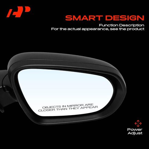 A-Premium Passenger Side Power Door Mirror - Compatible with Chevrolet Trax 2024-2025, Trailblazer 2021-2025 - Non-Heated Manual Folding Black Outside Rear View Mirror in Kuwait