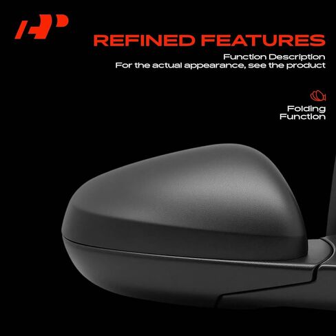 A-Premium Passenger Side Power Door Mirror - Compatible with Chevrolet Trax 2024-2025, Trailblazer 2021-2025 - Non-Heated Manual Folding Black Outside Rear View Mirror in Kuwait