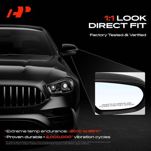 A-Premium Passenger Side Power Door Mirror - Compatible with Chevrolet Trax 2024-2025, Trailblazer 2021-2025 - Non-Heated Manual Folding Black Outside Rear View Mirror in Kuwait