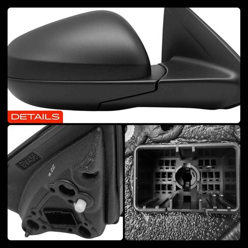 A-Premium Passenger Side Power Door Mirror - Compatible with Chevrolet Trax 2024-2025, Trailblazer 2021-2025 - Non-Heated Manual Folding Black Outside Rear View Mirror in Kuwait