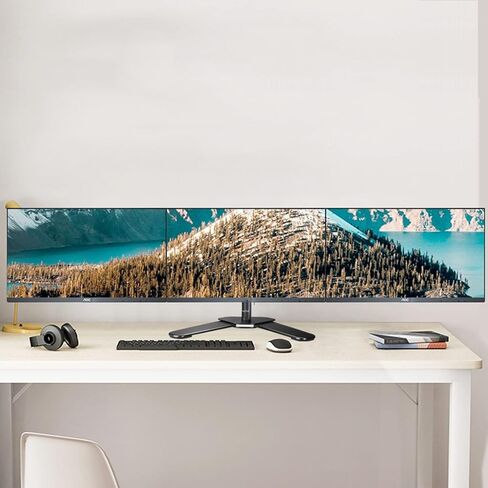 Triple Monitor Stand, Free Standing Heavy Duty Fully Adjustable Mount for 3 Screens, for 17-24 Inch Screens, 75x75 Or 100x100 Mm in Kuwait