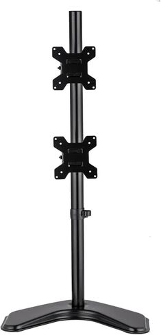 Adjustable Vertical Dual Monitor TV Desk Mount Bracket Tilt and Swivel Fits 13-27 Inch in Saudi Arabia