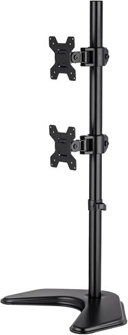 Adjustable Vertical Dual Monitor TV Desk Mount Bracket Tilt and Swivel Fits 13-27 Inch in Saudi Arabia