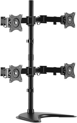 Monitor Desk Mount Quad Monitor Stand Adjustable Heavy Duty Monitor Stand Metal Monitor Mount Stand with Free-Standing Base, Each Arm Holds Up to 17.6 Lbs Computer Monito in Saudi Arabia