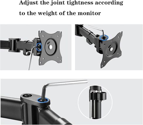 Monitor Desk Mount Quad Monitor Stand Adjustable Heavy Duty Monitor Stand Metal Monitor Mount Stand with Free-Standing Base, Each Arm Holds Up to 17.6 Lbs Computer Monito in Saudi Arabia