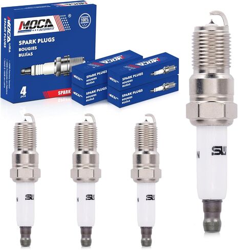 MOCA SP413 Pack of 4 Spark Plugs fits For Ford 1997-2010 F150 4.6L, 2005-2007 Five Hundred 3.0L, 1999-2004 for Mustang 4.6L, For Lincoln 1999-2004 Navigator 5.4L, For Mazda 1994-2007 B3000 3.0L in Kuwait