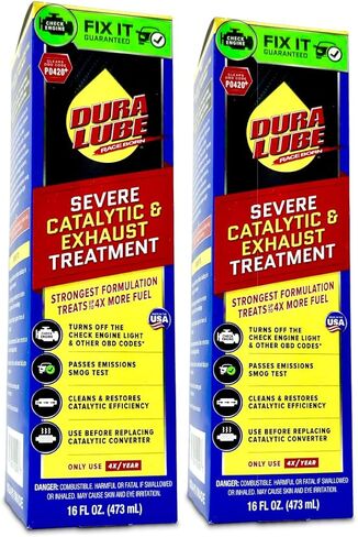 DURA LUBE 2 Pack Severe Catalytic and Exhaust Treatment Cleaner Fuel Additive, 16 fl. Oz, 2-Pack Combo Pack in Kuwait