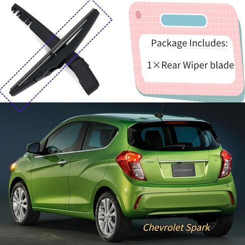 Rear Wiper Blade for Chevrolet Chevy Spark Hatchback 2016-2022 2021 2020 2019 2018 2017 OEM Exact Fit ACTIV LS LT Models Rear Back Windshield Wiper Blade Replacement in Saudi Arabia