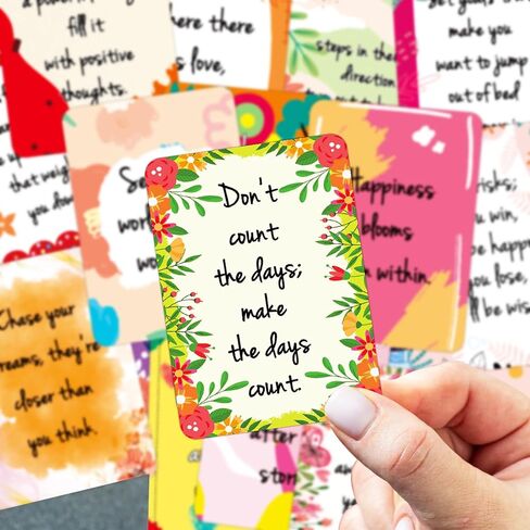 50 Pcs Motivational Cards, 2.52 * 3.5 inch Inspirational Positive Affirmations Cards for Employees Coworkers, and Kids, Blank Back in Saudi Arabia