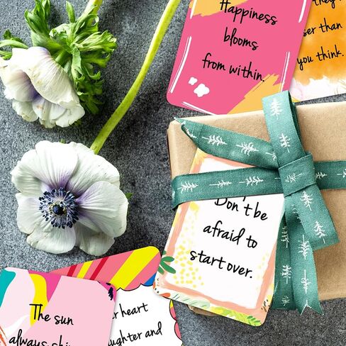 50 Pcs Motivational Cards, 2.52 * 3.5 inch Inspirational Positive Affirmations Cards for Employees Coworkers, and Kids, Blank Back in Saudi Arabia