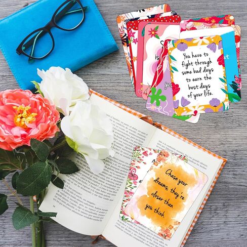 50 Pcs Motivational Cards, 2.52 * 3.5 inch Inspirational Positive Affirmations Cards for Employees Coworkers, and Kids, Blank Back in Saudi Arabia