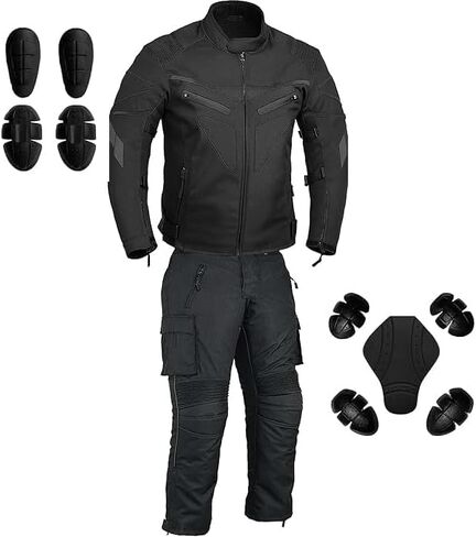 Men’s CE Armoured Waterproof Motorcycle Suit | All-Weather Cordura Biker Gear Set in Saudi Arabia