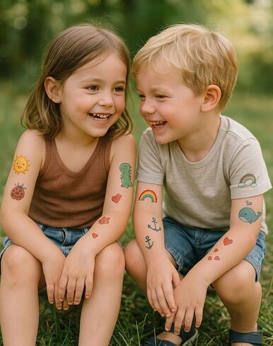 Hoxemator Temporary Tattoo Paper for Laser & Inkjet Printers, 15 Sheets 8.5"x11" Printable Waterslide Tattoo Transfer Paper, Skin-Safe DIY Custom Fake Tattoos for Cosplay, Parties & Festival in Saudi Arabia