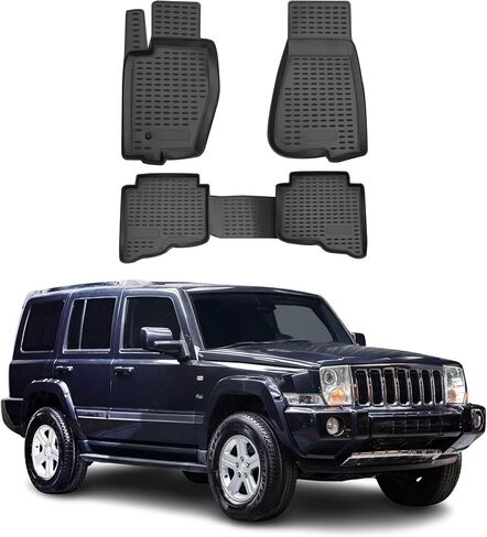 Floor Mats Liner for Jeep Commander 2006-2010 Black TPE All-Weather 4 Pcs in Kuwait