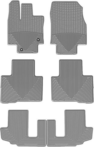 سجادات أرضية WeatherTech مناسبة لجميع الأحوال الجوية لسيارة Toyota Highlander، مجموعة Highlander Hybrid الكاملة (W540-W541-W542)، أسود in Kuwait
