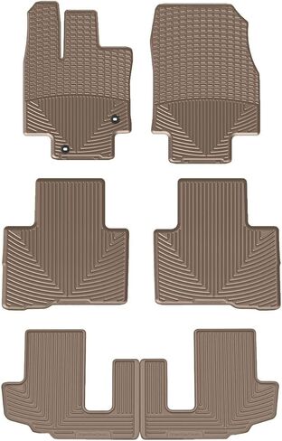 سجادات أرضية WeatherTech مناسبة لجميع الأحوال الجوية لسيارة Toyota Highlander، مجموعة Highlander Hybrid الكاملة (W540-W541-W542)، أسود in Kuwait