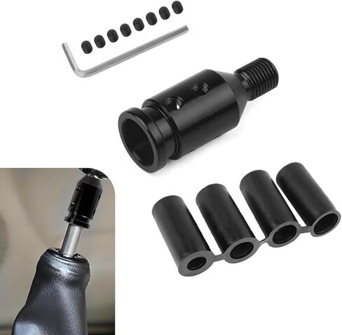 M12x1.25 Shift Knob Adapter, Aluminum Red Car Shifter Knob Adapter for Fixed Base, Non-Threaded Manual Transmission Car Shift Limiter for Replacement Cars Knobs Head Accessories in Kuwait
