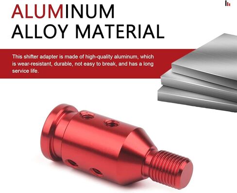 M12x1.25 Shift Knob Adapter, Aluminum Red Car Shifter Knob Adapter for Fixed Base, Non-Threaded Manual Transmission Car Shift Limiter for Replacement Cars Knobs Head Accessories in Saudi Arabia