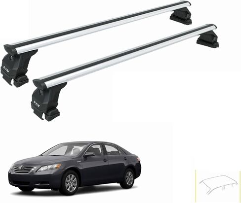 Roof Rack Cross Bars for Toyota Camry (2006–Up) – Fits Bare/Normal Roof 330 lbs Capacity Aluminum Aero Bars with T-Channel Lockable No-Drill Heavy-Duty (Black, XV80 (2023–Up)) in Saudi Arabia