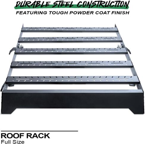 66" x 48" Rooftop Black Low Profile Window Frames Steel Roof Rack Cargo Basket Luggage Carrier with Wind Fairing Compatible with 14-21 Toyota Tundra CrewMax (Crew) Cab in Saudi Arabia
