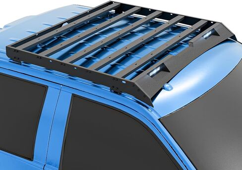 for F150 & Raptor SuperCrew Roof Rack Cargo Basket with 2 LED Spotlights Compatible with 2009-2014 Ford F-150 & Raptor Super Crew Cab, Rooftop Truck Cargo Carrier Top Luggage Storage Holder in Saudi Arabia