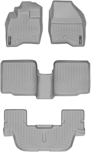 بطانات أرضية مخصصة من WeatherTech لسيارة Ford Explorer، Explorer، مجموعة كاملة (449811-44359-2-3)، أسود in Kuwait