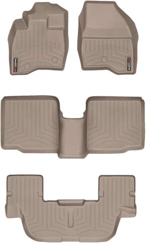 بطانات أرضية مخصصة من WeatherTech لسيارة Ford Explorer، Explorer، مجموعة كاملة (449811-44359-2-3)، أسود in Kuwait