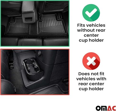 OMAC Floor Mats for Ford Fiesta 2011-2019 Car Mats All Weather 3D Custom Fit Rubber Mat Waterproof Odorless TPE Floor Liners Laser Measured Non-Slip (Black) in Kuwait