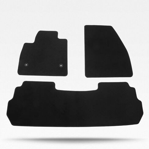 سجادة أرضية السيارة، متوافقة مع 2017-2024 كاديلاك XT5، مجموعة سجاد بطانة أرضية نايلون رمادي/رمادي، 3 قطع in Kuwait