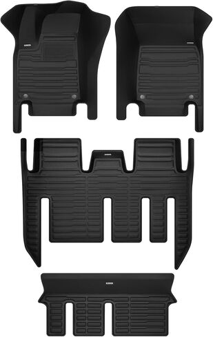 TuxMat - for Tesla Model X 7-Seater 2022-2026 Models - Custom Car Mats - Maximum Coverage, All Weather, Laser Measured - This Full Set Includes 1st, 2nd and 3rd Rows in Saudi Arabia