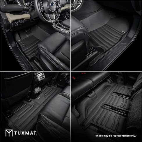 TuxMat - for Tesla Model X 7-Seater 2022-2026 Models - Custom Car Mats - Maximum Coverage, All Weather, Laser Measured - This Full Set Includes 1st, 2nd and 3rd Rows in Saudi Arabia