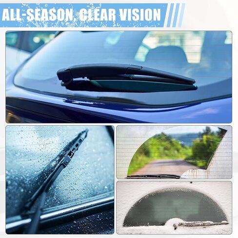 ACROPIX Rear Windshield Wiper Blade Arm Set Back Wiper Assembly Replacement Fit for Fiat 500 2007-2019 - Pack of 3 in Kuwait