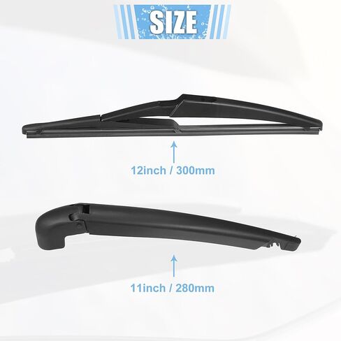 ACROPIX Rear Windshield Wiper Blade Arm Set Back Wiper Assembly Replacement Fit for Fiat 500 2007-2019 - Pack of 3 in Kuwait