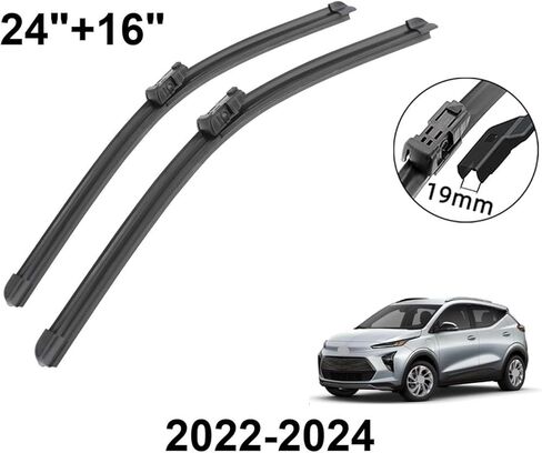 Car Wiper Compatible For Chevrolet Bolt EUV 2022-2024 24" 16" Front Rear Wiper Blades Brushes Cutter Accessories 2022 2023 2024(2pcs) in Saudi Arabia