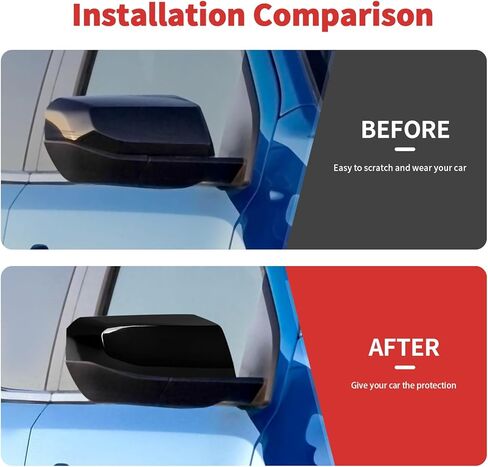 Side Mirror Covers Shell Trim Decoration Fit for 2023-2025 Chevy Colorado & GMC Canyon(Black) in Kuwait